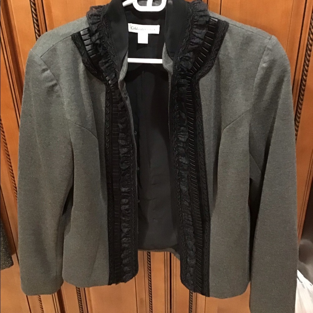 Cold water creek Black gray women  jacket size 10